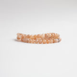 Peach Moonstone Bead Bracelet, 6mm