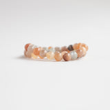 Peach Moonstone Bead Bracelet, 8mm