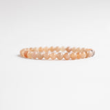 Peach Moonstone Bead Bracelet, 6mm