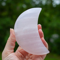 Pink Calcite Moon, Crescent Moon