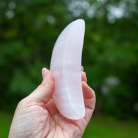 Pink Calcite Moon, Crescent Moon