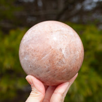 Strawberry Quartz Sphere, Blush Pink, 3.5in
