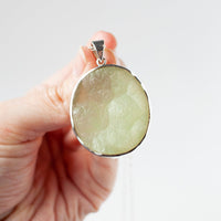 Raw Prehnite Pendant