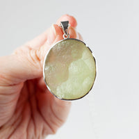 Raw Prehnite Pendant