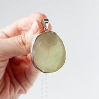 Raw Prehnite Pendant