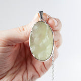 Raw Prehnite Pendant