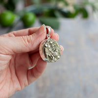 Pyrite Pendant, Sterling Silver