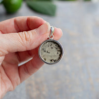 Pyrite Pendant, Sterling Silver
