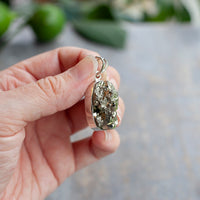 Pyrite Pendant, Sterling Silver
