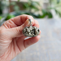Pyrite Pendant, Sterling Silver