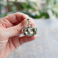 Pyrite Pendant, Sterling Silver