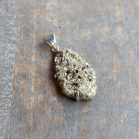 Pyrite Pendant, Sterling Silver
