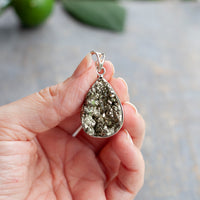 Pyrite Pendant, Sterling Silver