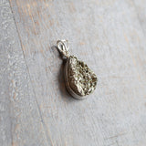 Pyrite Pendant, Sterling Silver