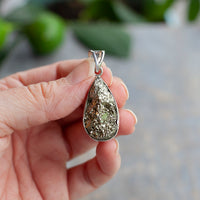 Pyrite Pendant, Sterling Silver