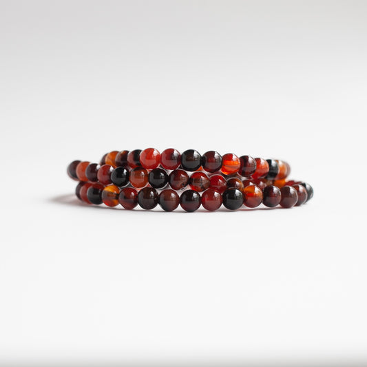 Red Agate Bracelet, 6mm