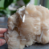 Peach Stilbite Crystal with Scolecite, XL