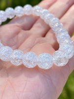 Crackle Quartz Bracelet, 8mm Bead
