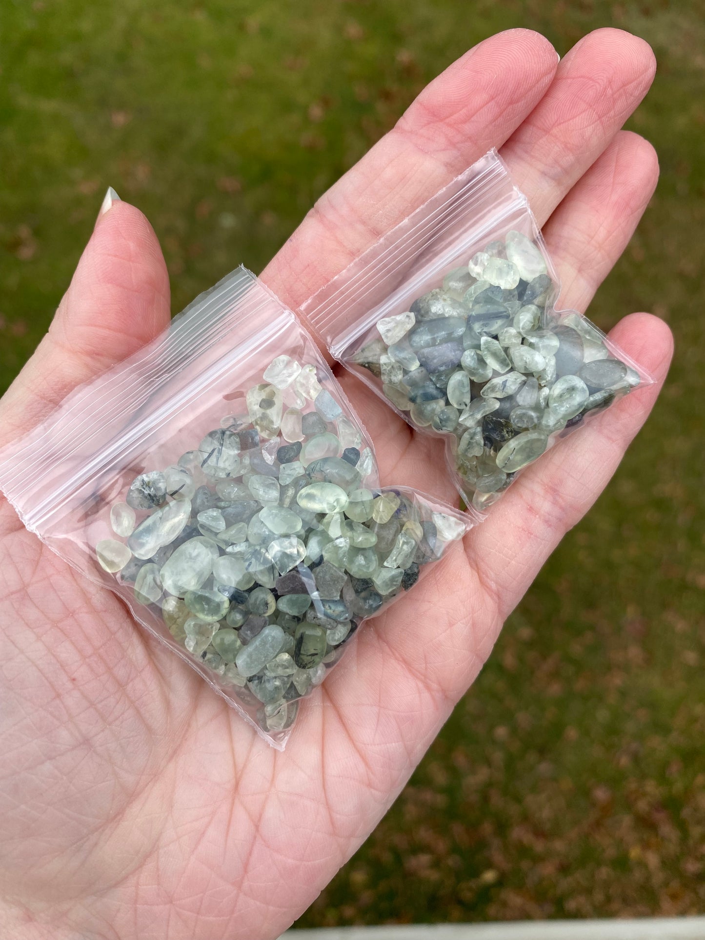 Prehnite Epidote Chips | Manifesting, New Beginning  | 5-7mm