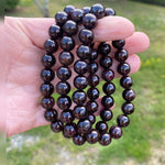 Garnet Bracelet, 9mm Bead