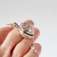 Large Herkimer Diamond Pendant, High Quality Herkimer