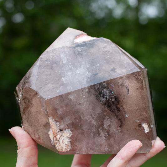 XL Smoky Quartz Lodolite Tower