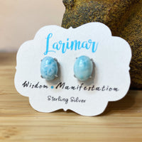 Larimar Stud Earrings