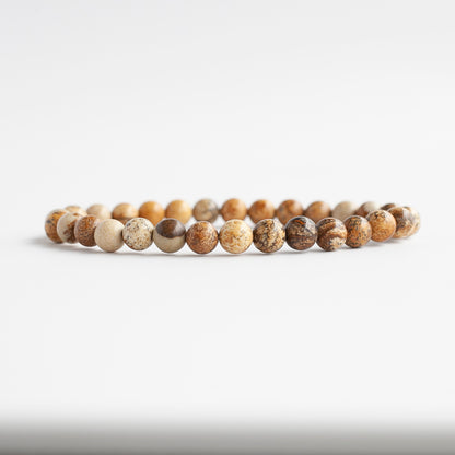 Picture Jasper Bracelet, 6mm